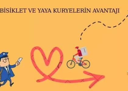 Bisiklet ve yaya kuryelerin avantajı