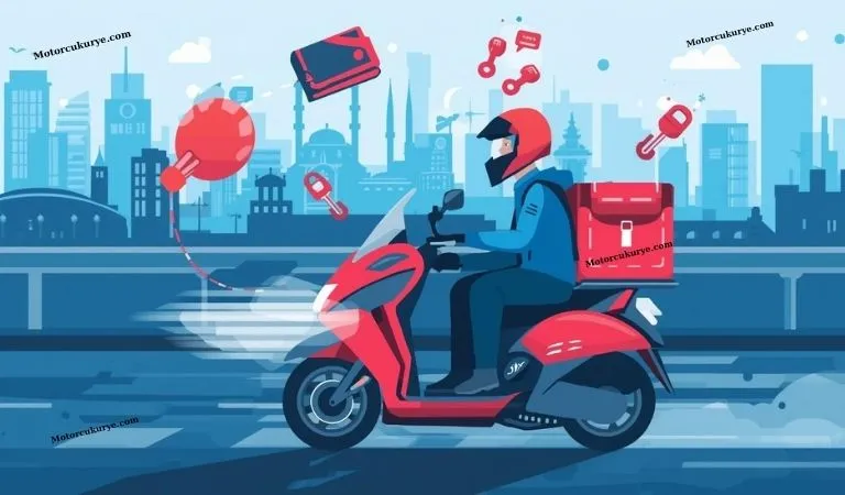 Unutulan anahtar ve cüzdanlar için acil motorlu kurye çözümleri sunan motorize ekip