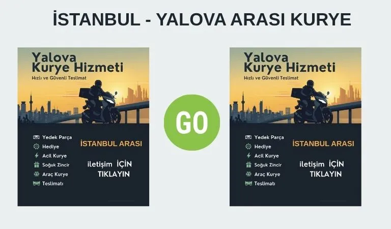 Yalova motorcu kurye ekipleri, Yalova Tersaneler bölgesi ve merkezden İstanbul'un tüm ilçelerine Osmangazi Köprüsü üzerinden hızlı teslimat yapıyor.