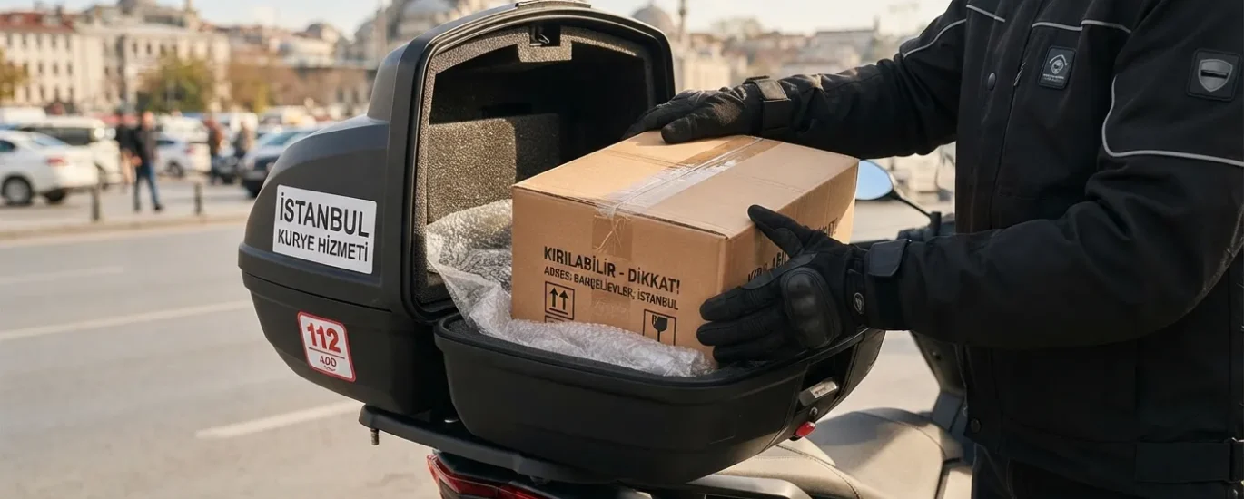 İstanbul içi kurye çantasına akıllı paketleme ve güvenli koli yerleştirme