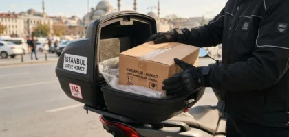 İstanbul içi kurye çantasına akıllı paketleme ve güvenli koli yerleştirme
